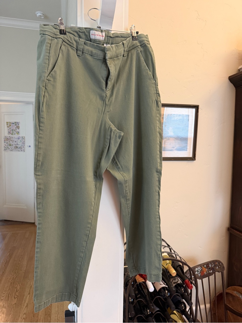 Women's Olive Green Relaxed Tapered Trousers